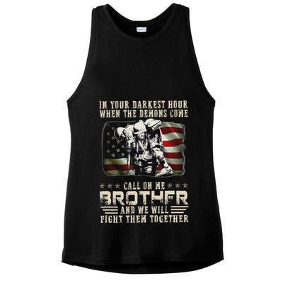In Your Darkest Ho Ur When The Demons Come Call On Me Ladies PosiCharge Tri-Blend Wicking Tank
