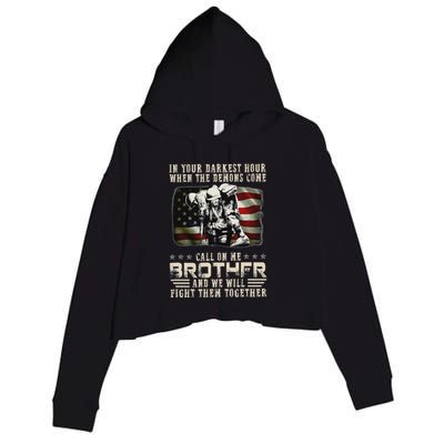 In Your Darkest Ho Ur When The Demons Come Call On Me Crop Fleece Hoodie