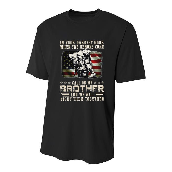 In Your Darkest Ho Ur When The Demons Come Call On Me Youth Performance Sprint T-Shirt