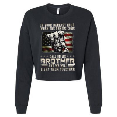 In Your Darkest Ho Ur When The Demons Come Call On Me Cropped Pullover Crew