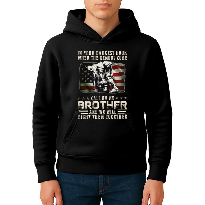 In Your Darkest Ho Ur When The Demons Come Call On Me Kids Hoodie