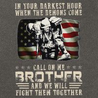 In Your Darkest Ho Ur When The Demons Come Call On Me Cotton Canvas Backpack