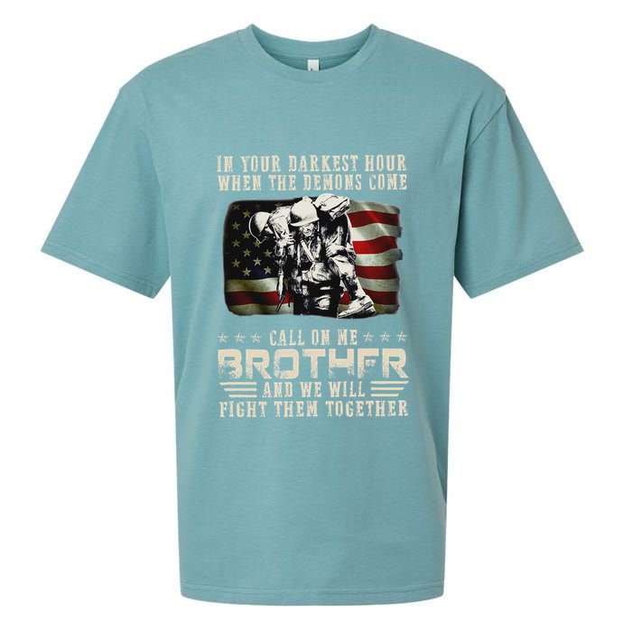 In Your Darkest Ho Ur When The Demons Come Call On Me Sueded Cloud Jersey T-Shirt
