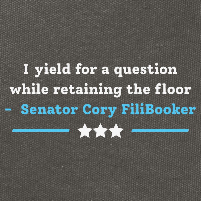 I Yield For A Question While Retaining The Floor Cory Cotton Canvas Backpack