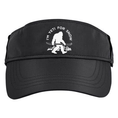 Im Yeti For Snow Funny Mountain Snowman Skiing Adult Drive Performance Visor