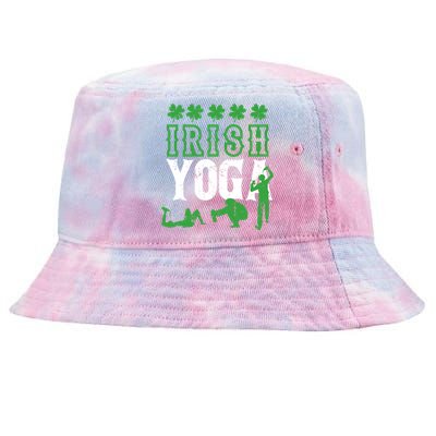 Irish Yoga Funny Saint Patricks Day Ing Team St Patty Gift Tie-Dyed Bucket Hat