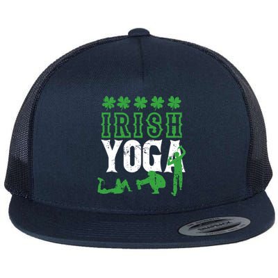 Irish Yoga Funny Saint Patricks Day Ing Team St Patty Gift Flat Bill Trucker Hat