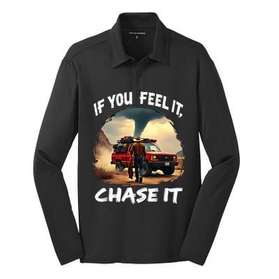 If You Feel It Chase It Silk Touch Performance Long Sleeve Polo