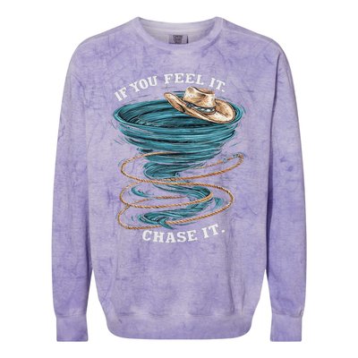 If You Feel It Chase It Colorblast Crewneck Sweatshirt