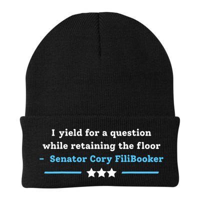 I Yield For A Question While Retaining The Floor Cory Booker  Knit Cap Winter Beanie