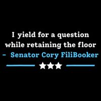 I Yield For A Question While Retaining The Floor Cory Booker  Flat Bill Trucker Hat
