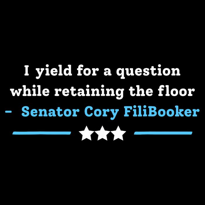 I Yield For A Question While Retaining The Floor Cory Booker  Flat Bill Trucker Hat