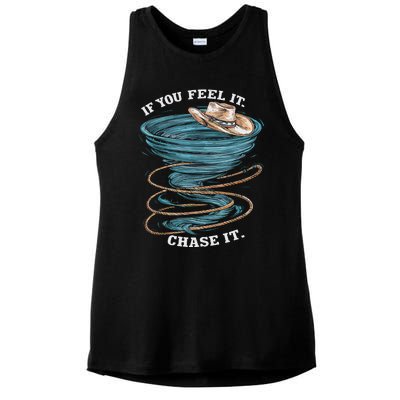 If You Feel It Chase It Ladies PosiCharge Tri-Blend Wicking Tank