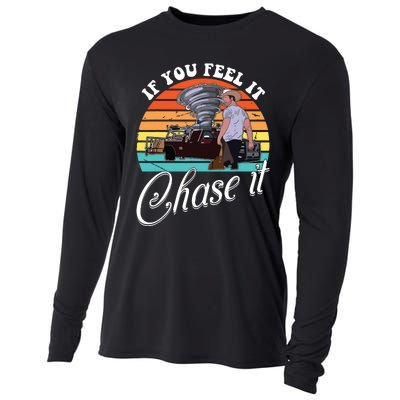 If You Feel It Chase It Vintage Design Cooling Performance Long Sleeve Crew