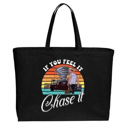 If You Feel It Chase It Vintage Design Cotton Canvas Jumbo Tote