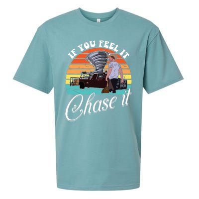 If You Feel It Chase It Vintage Design Sueded Cloud Jersey T-Shirt