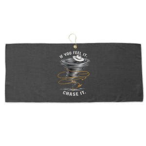 If You Feel It Chase It Large Microfiber Waffle Golf Towel