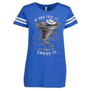 If You Feel It Chase It Enza Ladies Jersey Football T-Shirt