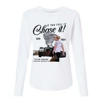 If You Feel It Chase It Cowboy Tornado Wrangler Womens Cotton Relaxed Long Sleeve T-Shirt