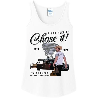 If You Feel It Chase It Cowboy Tornado Wrangler Ladies Essential Tank