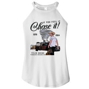 If You Feel It Chase It Cowboy Tornado Wrangler Women's Perfect Tri Rocker Tank