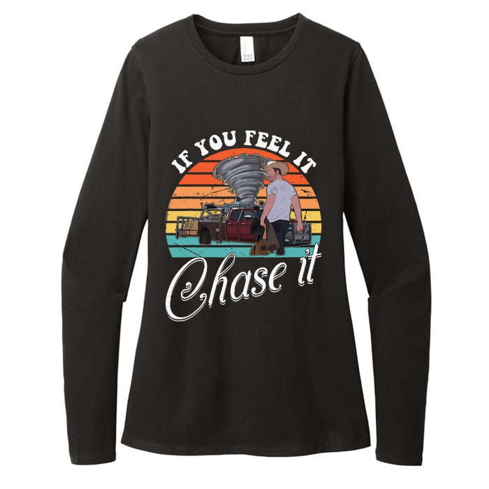 If You Feel It Chase It Vintage Design Gift Womens CVC Long Sleeve Shirt