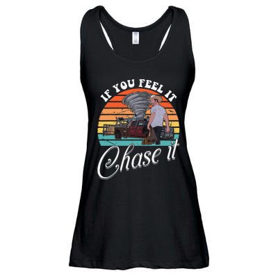 If You Feel It Chase It Vintage Design Gift Ladies Essential Flowy Tank