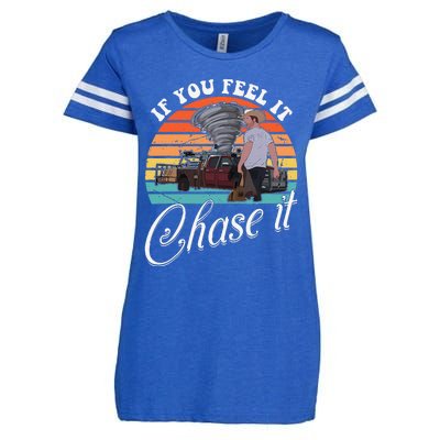 If You Feel It Chase It Vintage Design Gift Enza Ladies Jersey Football T-Shirt