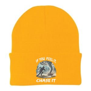 If You Feel It Chase It Tornado Wrangler Tornado Chase Knit Cap Winter Beanie