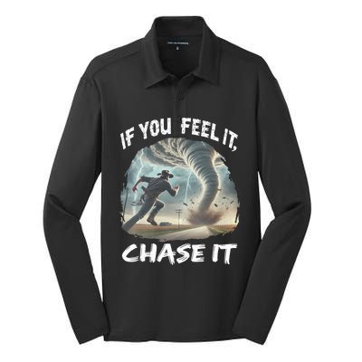 If You Feel It Chase It Tornado Wrangler Tornado Chase Silk Touch Performance Long Sleeve Polo