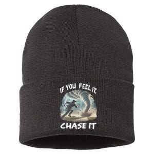 If You Feel It Chase It Tornado Wrangler Tornado Chase Sustainable Knit Beanie