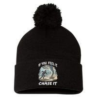 If You Feel It Chase It Tornado Wrangler Tornado Chase Pom Pom 12in Knit Beanie