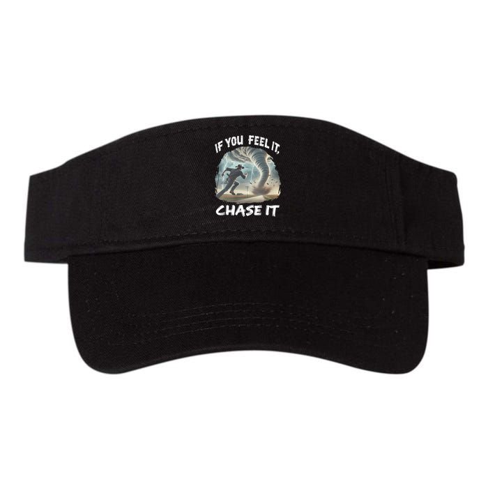 If You Feel It Chase It Tornado Wrangler Tornado Chase Valucap Bio-Washed Visor