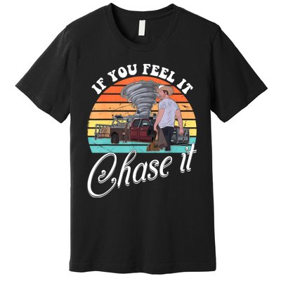 If You Feel It Chase It Vintage Design Premium T-Shirt