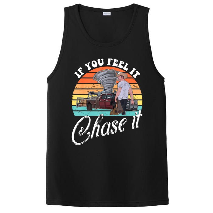 If You Feel It Chase It Vintage Design PosiCharge Competitor Tank