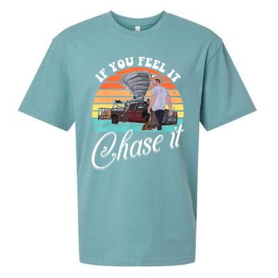 If You Feel It Chase It Vintage Design Sueded Cloud Jersey T-Shirt