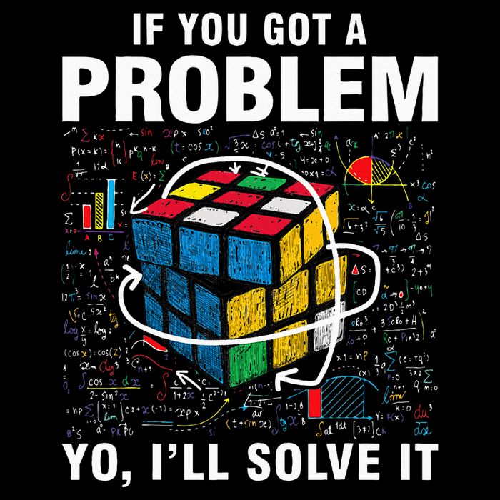 If You Got A Problem Yo ILl Solve It Funny Speed Cubing Cooling Performance Crew T-Shirt