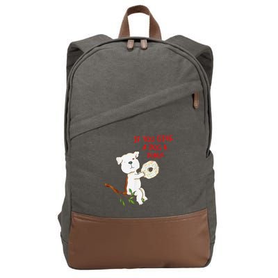 If You Give A Dog A Donut Cotton Canvas Backpack