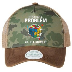 IF You Got A Problem Yo Ill Solve It Funny Speed Cubing Legacy Tie Dye Trucker Hat