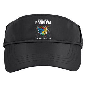 IF You Got A Problem Yo Ill Solve It Funny Speed Cubing Adult Drive Performance Visor