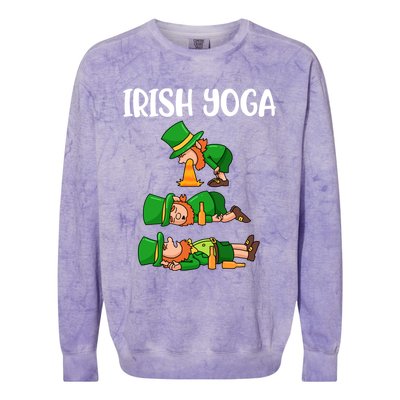 Irish Yoga Gift Colorblast Crewneck Sweatshirt