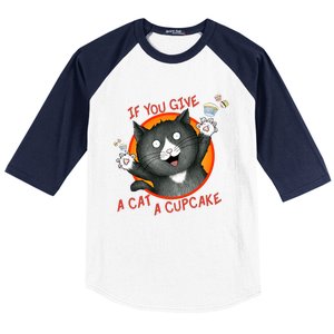 If You Give A Cat A Cupcake Baseball Sleeve Shirt