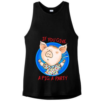If You Give A Pig A Party Birthday Decorations Ladies PosiCharge Tri-Blend Wicking Tank