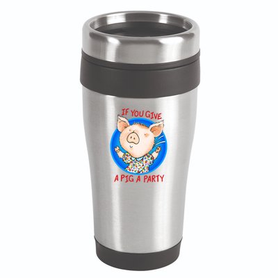 If You Give A Pig A Party Birthday Decorations 16oz Travel Tumbler