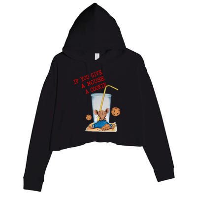 If You Give Mouse A Cookie Crop Fleece Hoodie