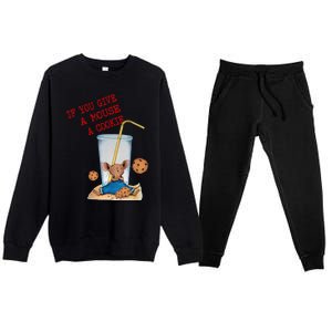 If You Give Mouse A Cookie Premium Crewneck Sweatsuit Set