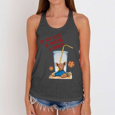 If You Give Mouse A Cookie Women's Knotted Racerback Tank