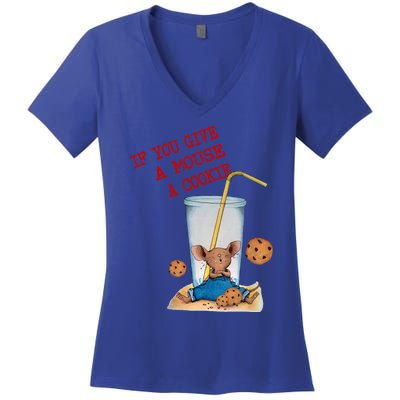 If You Give Mouse A Cookie Women's V-Neck T-Shirt