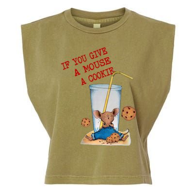 If You Give Mouse A Cookie Garment-Dyed Women's Muscle Tee