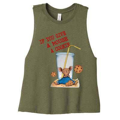 If You Give Mouse A Cookie Women's Racerback Cropped Tank